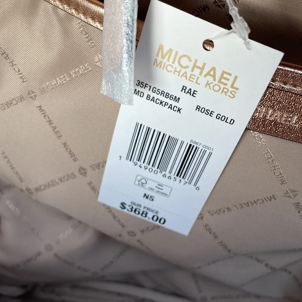 Michael Kors Rae Medium Quilted Golden Backpack
